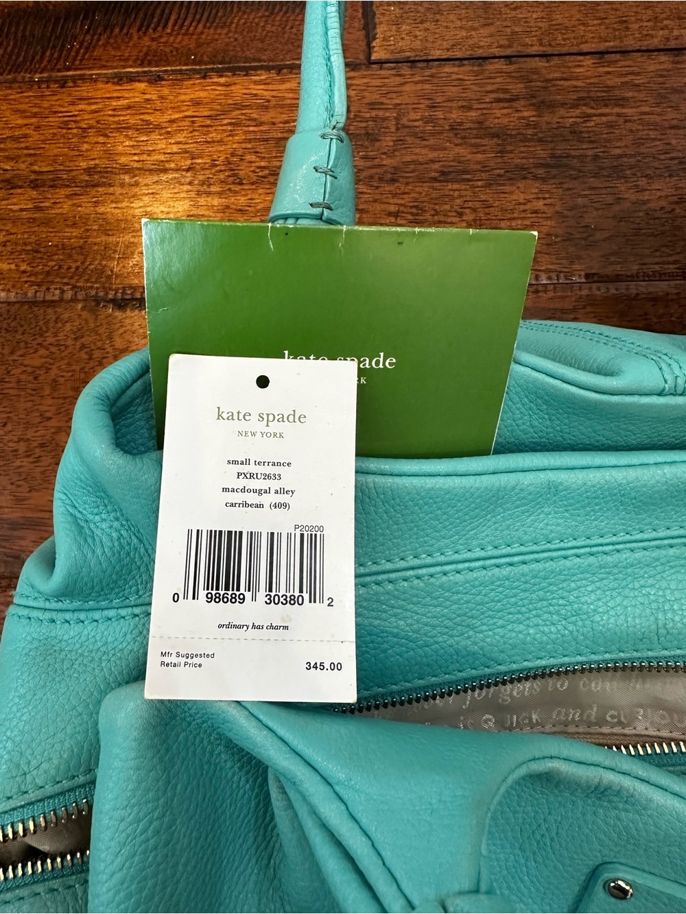 Kate Spade | “Caribbean Blue” Double-Handle Leather Shoulder Bag - Picture 8 of 9